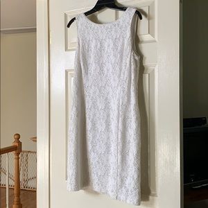 White lace Lauren Ralph Lauren shift dress, 10